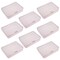 8 Pieces Rectangular Plastic Boxes Empty Storage Organizer Containers with Hinged Lids for Small Items and Other Craft Projects (Pink, 4.5 x 3.3 x 1.1 inch)